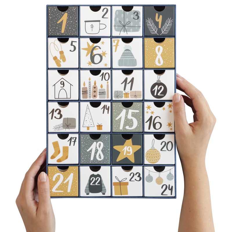 Fill Your Own Advent Calendar 24 Days Reusable 1-24 Empty