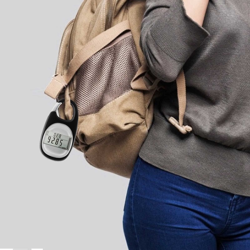 Gzvxuny Walking Pedometerwith Clip, Multifunctional Step Counter with Large LCD