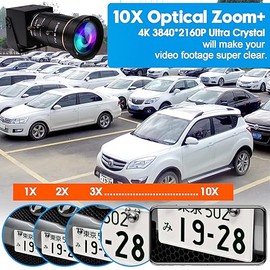 ELP 4K HDMI Cámara USB con zoom manual, cámara web de doble salida para computadora y proyector de TV de 5 a 50 mm, cámara de zoom 10X minicámara Lightburn cámara industrial de seguridad USB para
