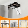 Antimbee 6-Pack Double Curtain Rod Bracket, Adhesive No Drill Curtain