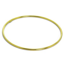 Easy 18 K Gold Getauchtes 2 mm Stackable Bangle 925 Sterling Silver