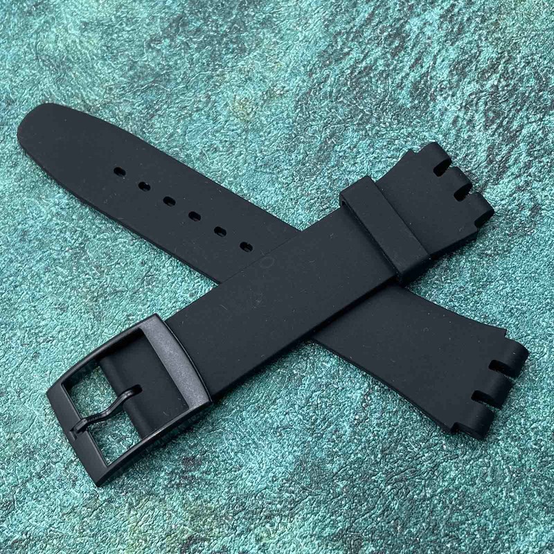 Rihahisy Silicone Rubber Watch Strap/Watch Band Replacement for Swatch (19mm,