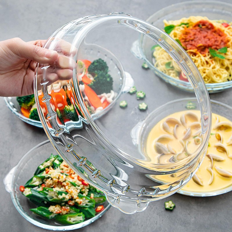 FEOOWV 1 Pack Round Glass Pie Pans for Baking Round
