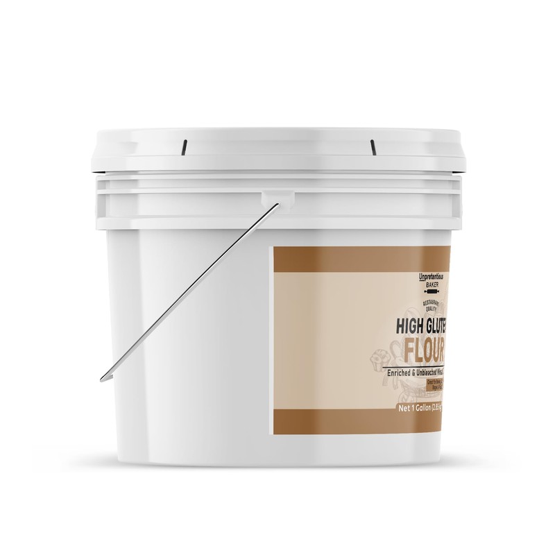 Unpretentious High Gluten Flour, 1 Gallon Bucket, Artisan Bread, Bagels,
