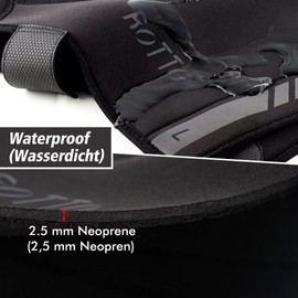 ROTTO Cycling Overshoes Waterproof Winter Bike Shoe Covers Gaiters for MTB Road Bike Polar Fleece-Lined