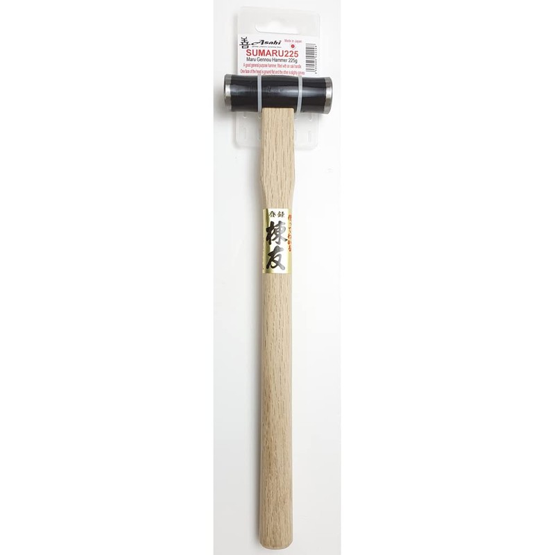 SUMARU225 Asahi 225g Japanese Maru Genou Hammer for Wood Carving