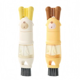 5 in 1 Cup Lid Gap Cleaning Brush Set, Multifunctional Silicone Water Bottle Brush Cleaner, Home Kitchen Crevice Cleaning Tools for Baby Bottles, Gap Tight Spaces Cup, 2 Pcs