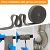 AOPULE 2" x 49.2' Titanium Exhaust Heat Wrap, 1 Roll