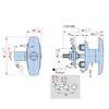 2 PCS T-Handle Door Lock Latch ABS T Handle Lock
