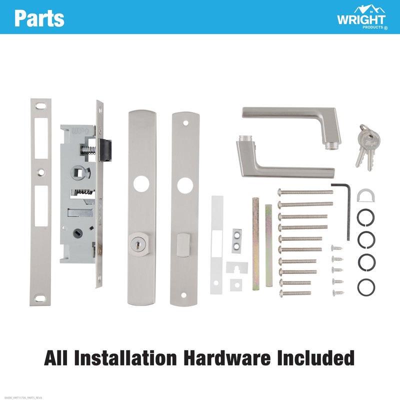 Wright Products - Serenade Mortise Keyed Lever Mount Latch with