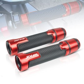 7/8'' 22mm Motorcycle CNC Aluminum Powersports Handlebar Grips with Grip ends for ZX-6R ZX6R 636 ABS red