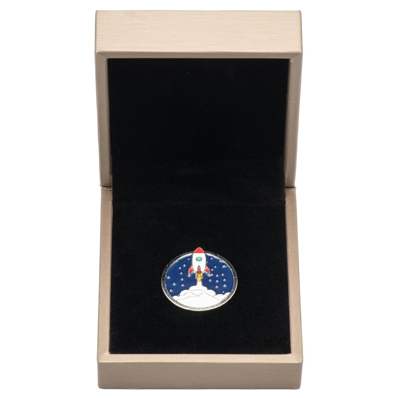 COWFEX Small Single PU Pin Display Box Case for Gift