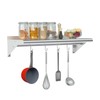 Treshin Stainless Steel Shelf with 4 Hooks 14 x 24