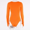 Women Long Sleeve Bodysuit Fashionable Charming Slim Fitting Body Leotard