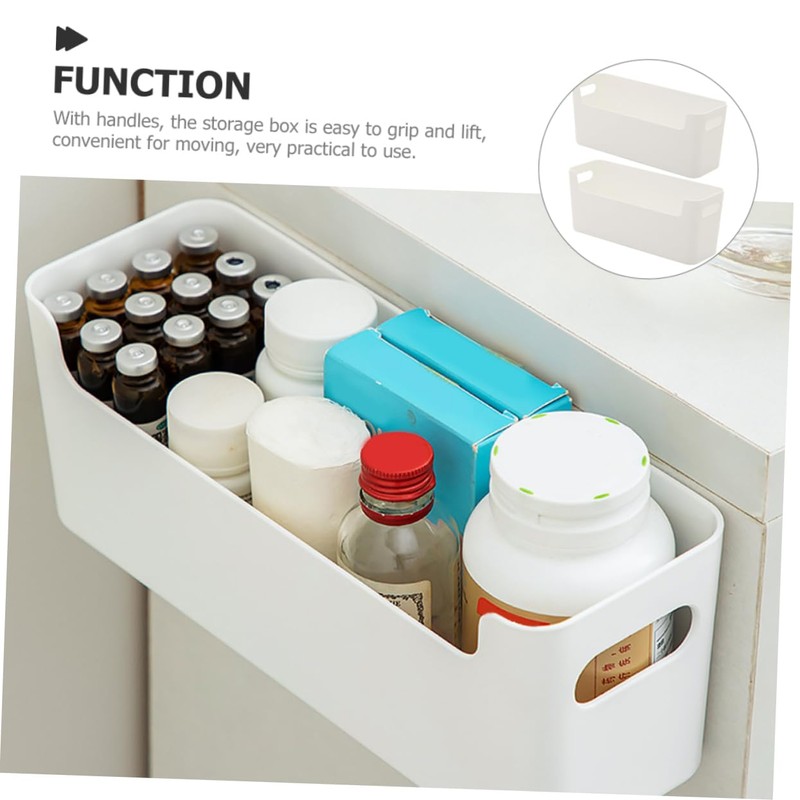 COLLBATH 2pcs Desktop Organizer Box Multifunctional Storage for Office Kitchen