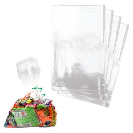 Bolsas de celofán transparentes y planas (100 Piezas). Bolsas para dulces de fiestas infantiles. Variedad de tamaños, bolsitas para dulces más pequeñas. Ideal para , galletas, dulces y regalos. (15 x 25)