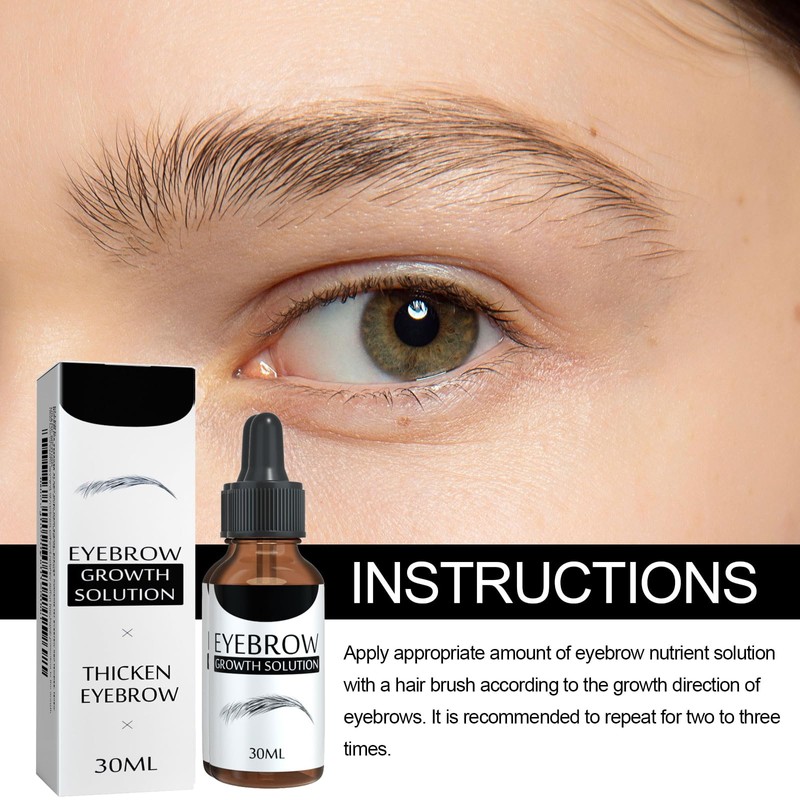 Rice Eyebrow Growth Serum, Natural Oil for Darkening and Thickening