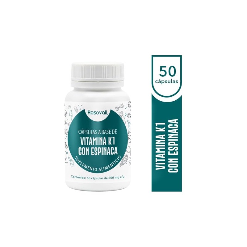 Vitamina K1, 50 Cápsulas Por Frasco