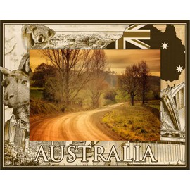 Saddle Mountain Souvenir Australia Laser Engraved Wood Picture Frame Landscape (4 x 6)