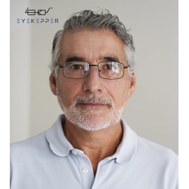 Eyekepper 3-pack Readers Rectangular Spring Temple Large Metal Reading Glasses Men Gunmetal +1.0