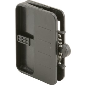 Prime-Line A 147 Sliding Screen door Handle and Internal Latch, Black Plastic (1 Set)