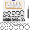 VIGRUE 400-Piece Snap Ring Assortment Circlip Set 19 Sizes Carbon