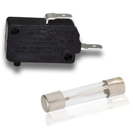 5304509451 20 Amp 125 Volt Microwave Fuses & 5304509459 Micro Switch KW3A for GE, Frigidaire Microwave, Replaces 1810711, WB27X11138, PS3486694, AP6230614, 5304464098