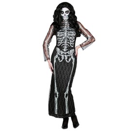 W WIDMANN MILANO Party Fashion - Skeleton Skeleton Dress Lace Skeleton Bride Fancy Dress Costumes