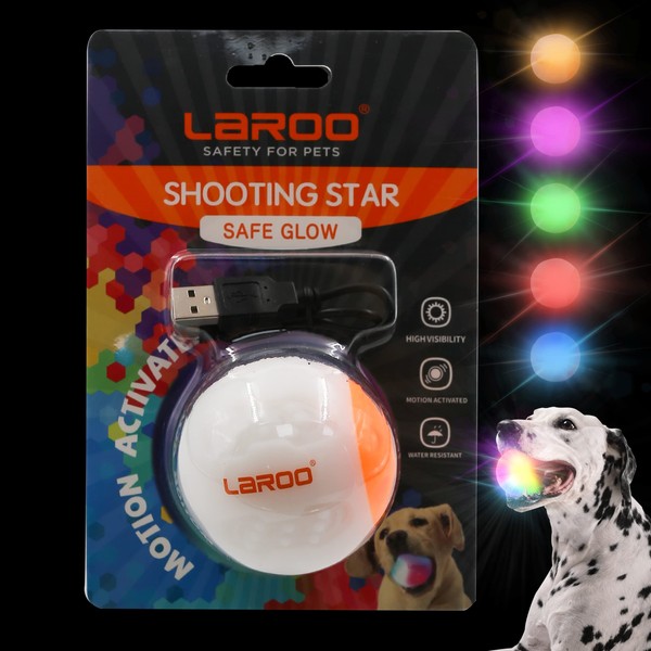 LaRoo LED Dog Ball, Dog Toys Silicon Glowing LED Dog
