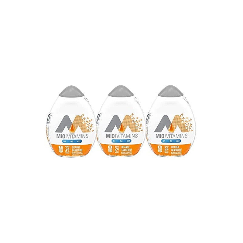 MiO Liquid Flavor Enhancer with Vitamins B3, B6, B12-3 Pack(Orange