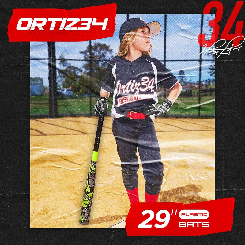 Ortiz34 Grand Slam Set- Graffiti Plastic Bat, 3 Balls, 4