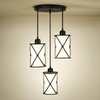 Osimir 3-Light Dining Room Chandelier Light Fixtures, Black Pendant Lighting