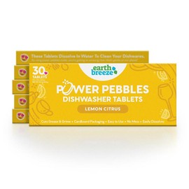 Earth Breeze Power Pebbles by Earth Breeze - Eco-Conscious Dishwasher Tablets for Powerful Cleaning - Household Cleaning Supplies - Scent: Lemon Citrus, Pack Size: 3 Pack