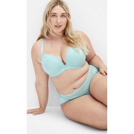 City Chic Women's Plus Size Bra-Adore Push Up, Iced Aqua, 42DDD