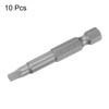 HARFINGTON 10Pcs SQ4 Square Head Screwdriver Bits 1/4 Inch Hex