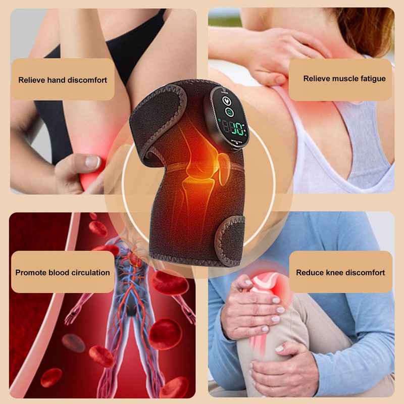 Heating Knee Massager Temperature Time Adjustable Alleviate Pain Pressure Swelling