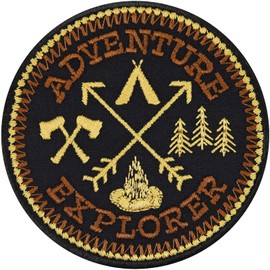 Scout Uniform Merit Badge Neckerchief Sew-On Explorer Embroidered for Sew-On – Adventure Iron-On – Gift Nature Friends DIY Applique for Jacket/Shirt/Jeans – 70 mm