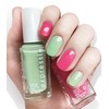 essie expressie quick-dry nail polish, vegan formula, pink, green, pink