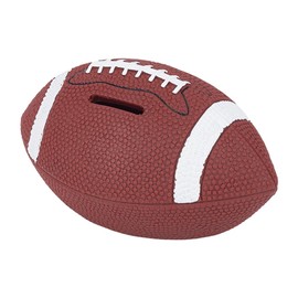 OLYCRAFT Fußball Sparschwein 20cm Dekorative Münzbank Aus Kunstharz Rugby Sport Spardose Sport Sparbank Fußball Spardose Zum Sparen von Geld Rugby Liebhaber Zimmer Heimdekoration