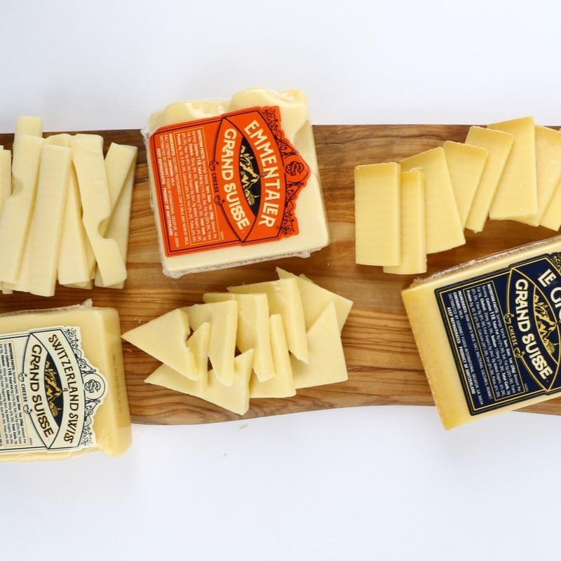 Grand Suisse Emmentaler Cuts, 8 oz, Pack of 4