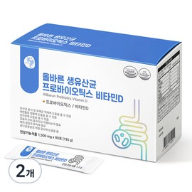 Correct raw lactic acid bacteria probiotics Vitamin D 90p 135g 2 pieces 135g 2 pieces / 올바른 생유산균 프로바이오틱스 비타민D 90p 135g 2개 135g  2개
