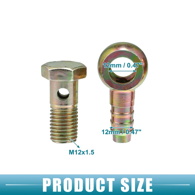 QUARKZMAN 2 Set Car Banjo Bolt Hose Barb Fittings Adapter
