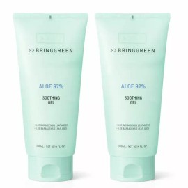 Bring Green 1+1 브링그린 알로에 수딩젤 300ml (리뉴얼) 피부수분공급 진정보습 페이스바디겸용 1+1 Bring Green Aloe Soothing Gel 300ml (Renewal) Skin Moisture Supply Relief Moisturizer Face and Body Dual Use