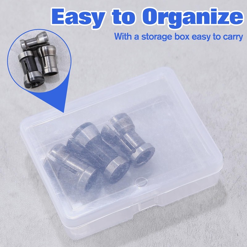 LEONTOOL 3 Pcs Die Grinder Collet Adapter - 6mm, 6.35mm,