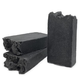 Natürliche Aktivkohle Seife - Handseife, Körper und Gesicht Reiniger fettige Haut, umweltfreundliche und handwerkliche feste Tablette, vegan und ohne Palmöl, 100 g