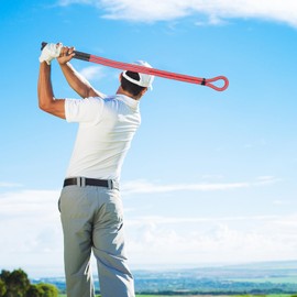 Golf Swing Training Aid,Golf Training Aid Swing Trainer Rope - Golf Swing Aid, Swing Practice Tool Posture Corrector, Practice Rope, Improve Swing Speed