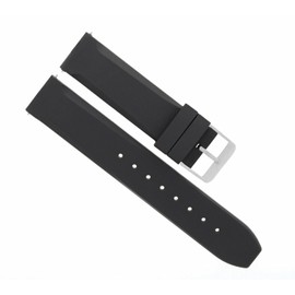 Ewatchparts 20mm Rubber Diver Watch Band Strap Compatible With 39mm Montblanc Star 106467 Watch Black