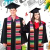 Berlune 8 Pcs Mexican Graduation Sash Hispanic Serape Graduation Stole