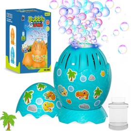 Bombble Dinosaur Eggs Bubble Toy, Bubble Machine Children 10,000+ Bubbles / Min with Bubble Solution for Wedding/Birthday/Party/Gift for Boys and Girls 3456789, Bubble Machine