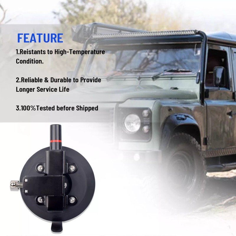 Feiteplus Universal Flagpole Holder w/ Suction Cup Kit for ATV
